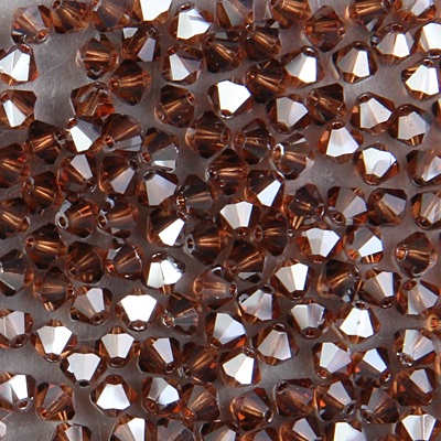 284-263:  5328 4mm bicone Smoke Topaz Satin (36 pcs) - Discontinued 