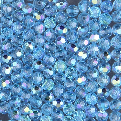 284-506:  5000 4mm fac rnd  Aquamarine AB (36 pcs) 