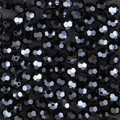 284-635:  5000 4mm fac rnd  Jet Hematite (36pcs) 