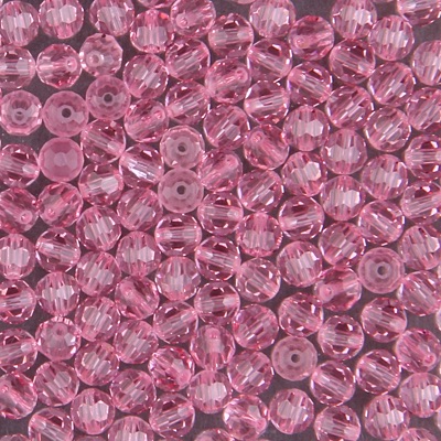 284-675:  5000 4mm fac rnd  Lt Rose (36 pcs) 