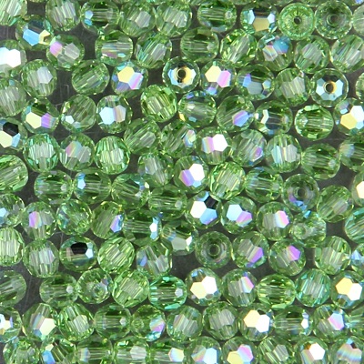 284-721:  5000 4mm fac rnd  Peridot AB (36 pcs) 