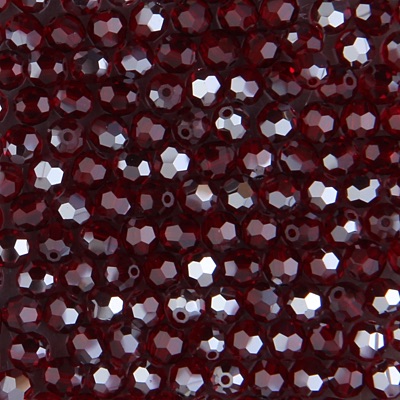 284-753:  5000 4mm fac rnd  Siam Satin (36pcs) 