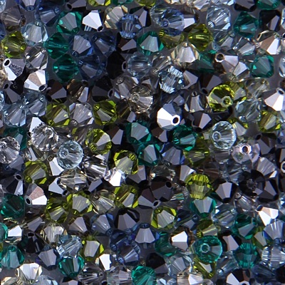 284-MIX-01:  5301 4mm bicone Crystal Lichen Mix (70 pcs) 