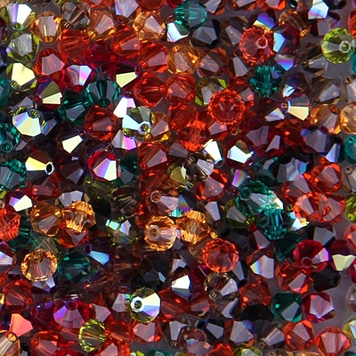 284-MIX-03:  5301 4mm bicone Crystal Autumn Mix (70 pcs) 