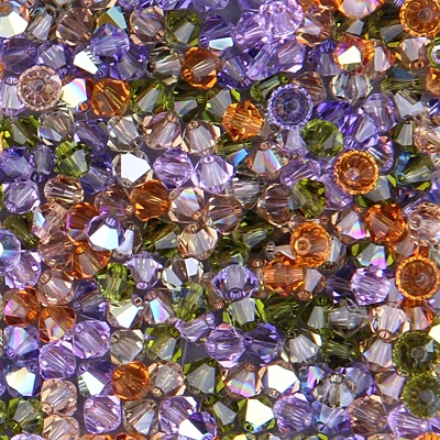 284-MIX-18:  5301 4mm bicone Crystal Lavender Honey Mix (70 pcs) 