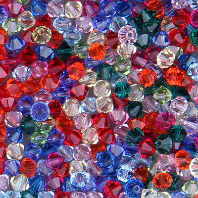 284-MIX-22:  5301 4mm bicone Crystal Rainbow Mix (70 pcs) 