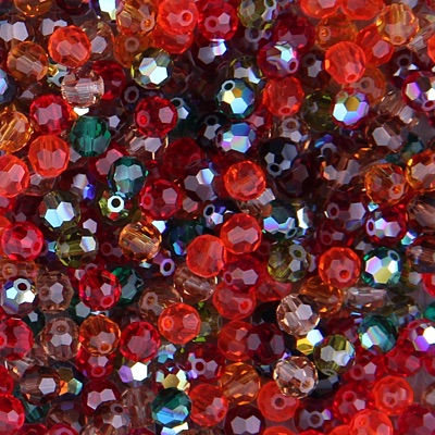 284-RMIX-02:  5000 4mm faceted round Crystal Autumn Mix (72 pcs) 