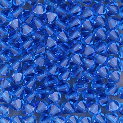 285-035:  5328 5mm bicone Capri Blue (36 pcs) - Discontinued 