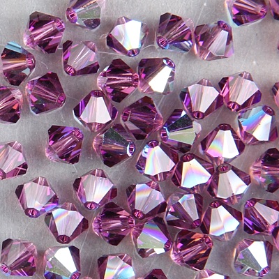 286-001:  5328 6mm bicone  Amethyst AB (36 pcs) 