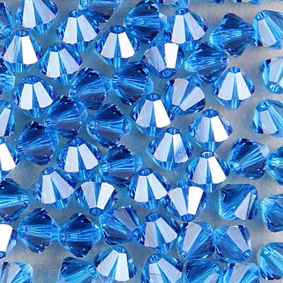 286-035:  5328 6mm bicone  Capri Blue (36 pcs) 