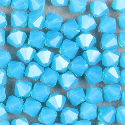 286-040:  5328 6mm bicone  Caribbean Blue Opal (36 pcs) 