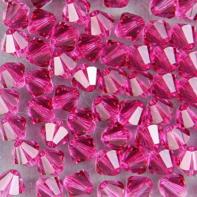 286-090:  5328 6mm bicone  Fuchsia (36 pcs) 