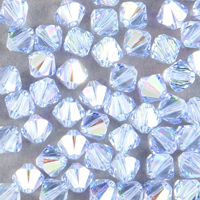 286-186:  5328 6mm bicone  Lt Sapphire AB (36 pcs) 
