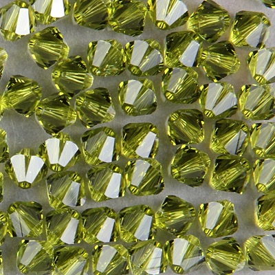 286-215:  5328 6mm bicone  Olivine (36 pcs) 