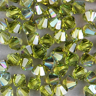 286-216:  5328 6mm bicone  Olivine AB (36 pcs) 