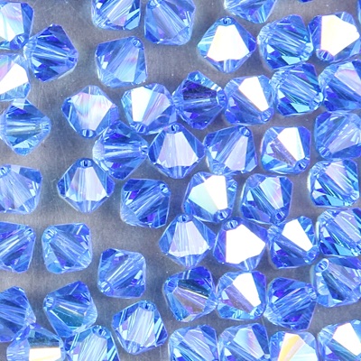 286-246:  5328 6mm bicone  Sapphire AB (36 pcs) 
