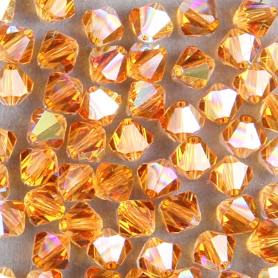 286-286:  5328 6mm bicone  Topaz AB (36 pcs) 