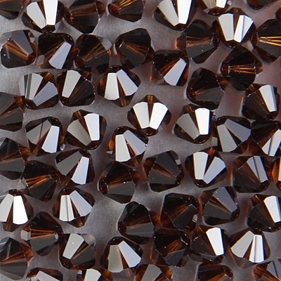 286-410:  5328 6mm bicone  Mocca (36 pcs) 