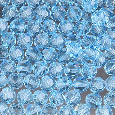 286-505:  5000 6mm fac rnd  Aquamarine (36 pcs) 