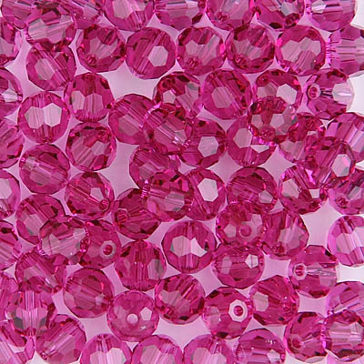 Caravan Beads - Swarovski - 286-590: 6mm fac rnd Fuchsia (36 pcs
