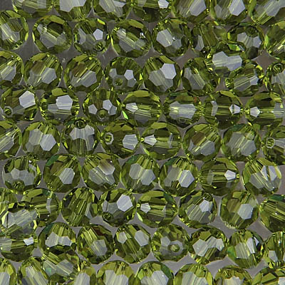 286-715:  5000 6mm fac rnd  Olivine (36 pcs) 