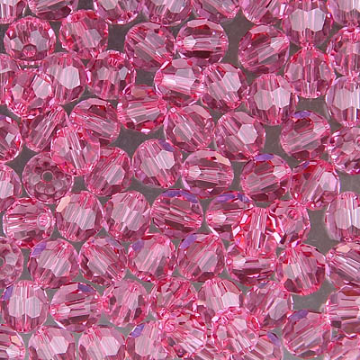 286-730:  5000 6mm fac rnd  Rose (36 pcs) 