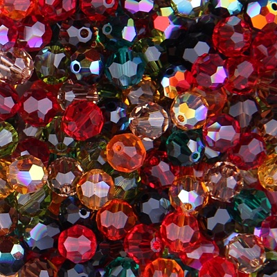 286-RMIX-02:  5000 6mm fac rnd Autumn Mix (72 pcs) 