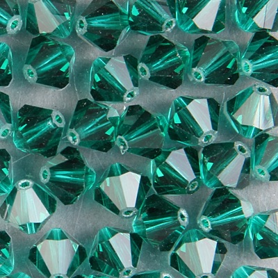 288-080:  5328 8mm bicone  Emerald (36 pcs) 
