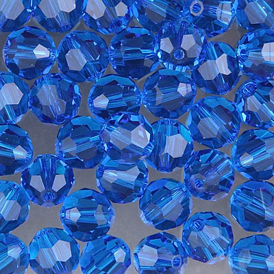 288-535:  5000 8mm fac rnd  Capri Blue (36pcs) 