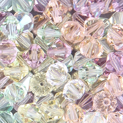 288-MIX-07:  5301 8mm bicone Crystal Lemon Twist Mix (72 pcs) 