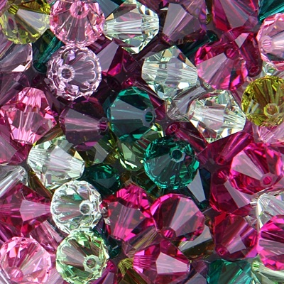 288-MIX-08:  5301 8mm bicone Crystal Heather Mix (72 pcs) 
