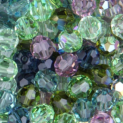 288-RMIX-05:  5301 8mm bicone Crystal Mossy Glen Mix (72 pcs) 