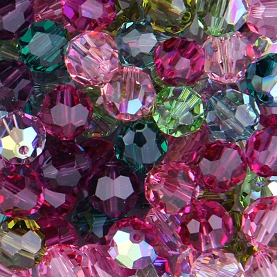 288-RMIX-09:  5301 8mm bicone Crystal Heather Mix (72 pcs) 