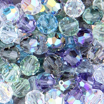288-RMIX-10:  5301 8mm bicone Crystal Tranquility Mix (72 pcs) 