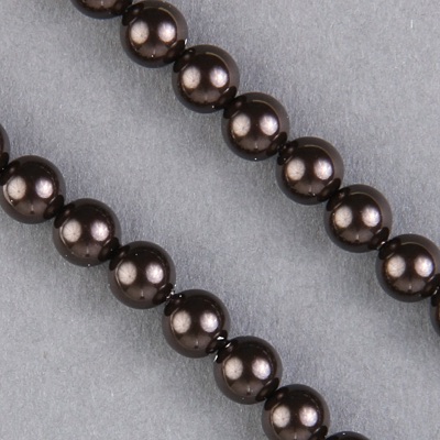 29-0611:  5810 6mm Deep Brown Crystal Pearl 