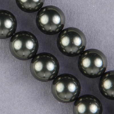 29-1012:  5810 10mm Dark Green Crystal Pearl 