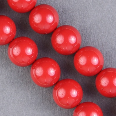 29-1044:  5810 10mm Red Coral Crystal Pearl 