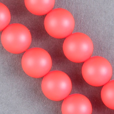 29-1050:  5810 10mm Neon Red Crystal Pearl 