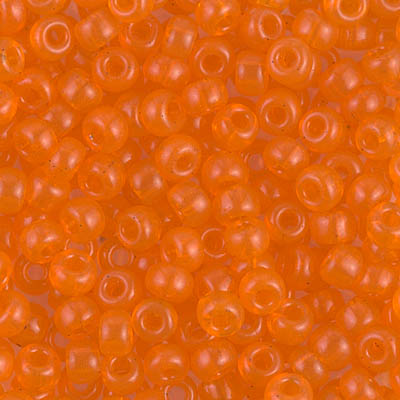 6-138:  6/0 Transparent Orange  Miyuki Seed Bead 