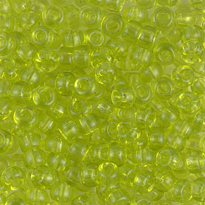 6-143:  6/0 Transparent Chartreuse Miyuki Seed Bead 