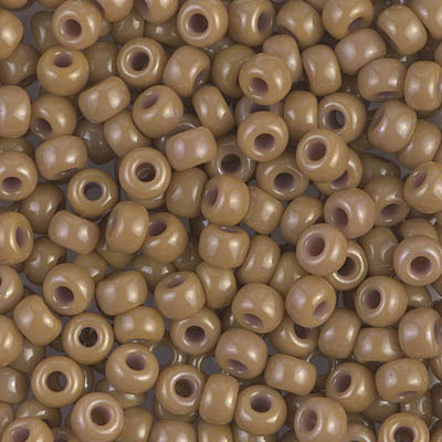 Caravan Beads - Miyuki - 6-1461: 6/0 Dyed Opaque Latte Miyuki Seed