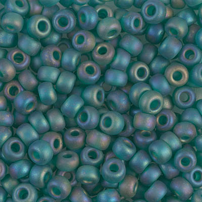 6-147FR:  6/0 Matte Transparent Emerald AB  Miyuki Seed Bead 
