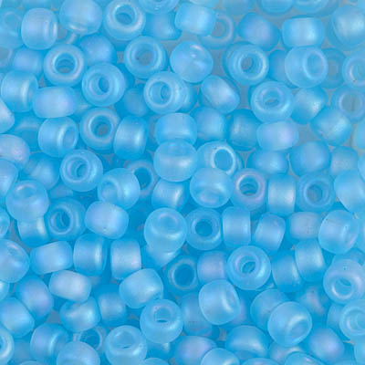 6-148FR:  6/0 Matte Transparent Aqua AB  Miyuki Seed Bead 