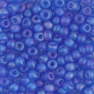 6-150FR:  6/0 Matte Transparent Sapphire AB  Miyuki Seed Bead 