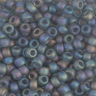 6-152FR:  6/0 Matte Transparent Gray AB  Miyuki Seed Bead 