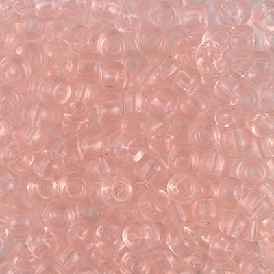 6-155:  6/0 Transparent Light Tea Rose Miyuki Seed Bead 