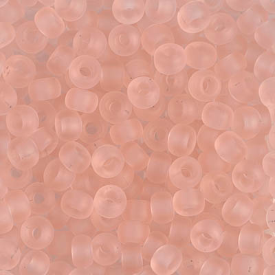 6-155F:  6/0 Matte Transparent Light Tea Rose Miyuki Seed Bead 