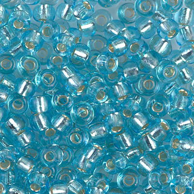 6-18:  6/0 S/L Aqua Miyuki Seed Bead (was 6-148S) 