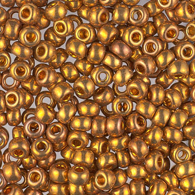 6-1983:  6/0 24kt Dark Yellow Gold Miyuki Seed Bead 