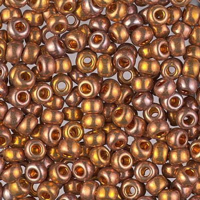 6-1984:  6/0 24kt Red Gold Iris Miyuki Seed Bead 